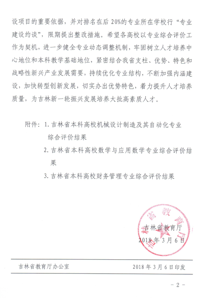 我院机械设计制造及其自动化专业在2017年吉